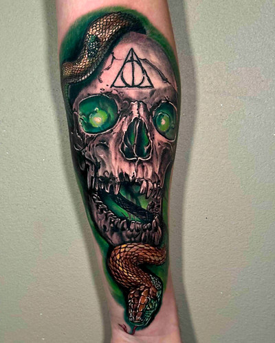 Seanによるハリー・ポッターのタトゥー、ワイキキのTattoolicious