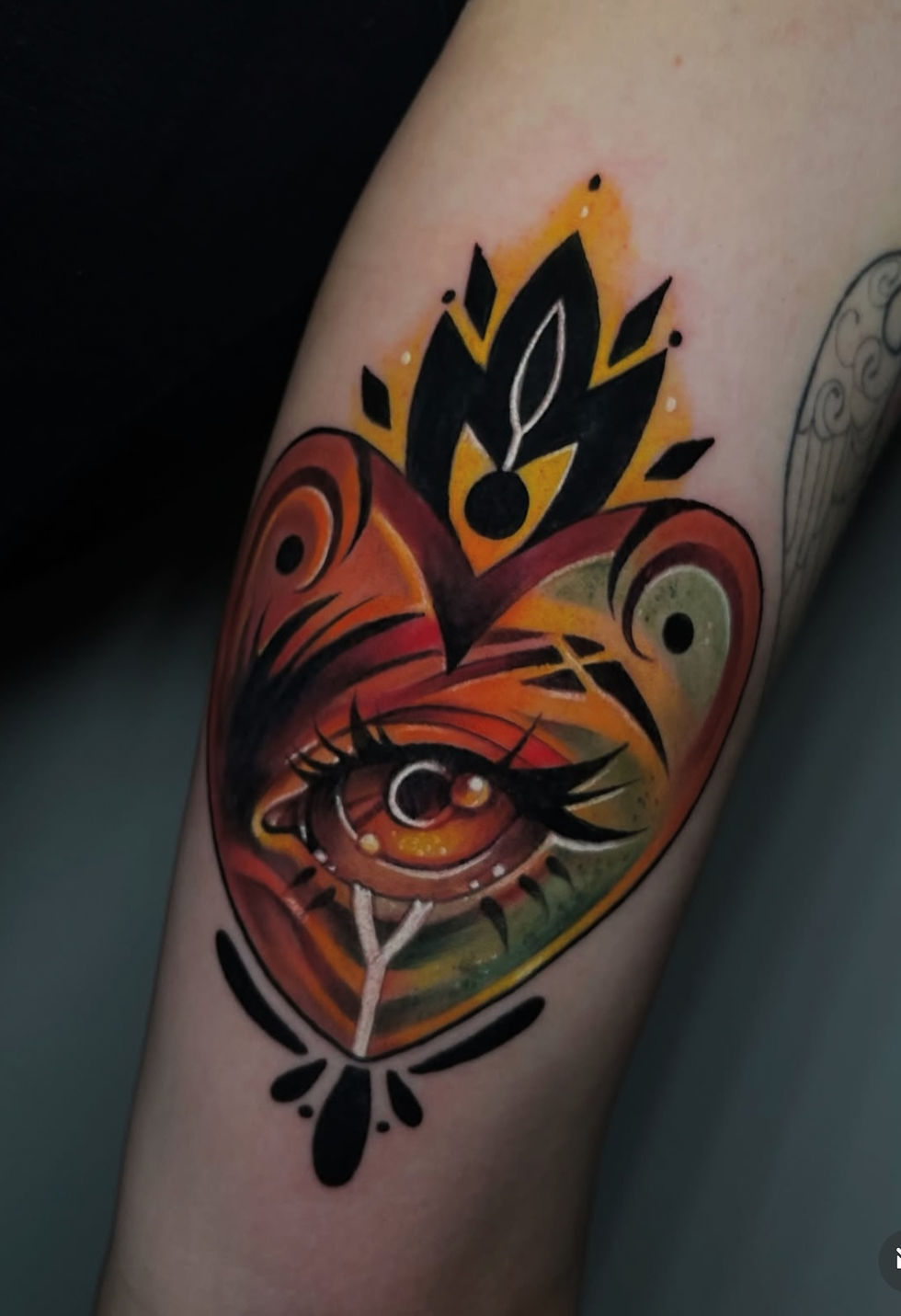 Traditional Heart Tattoo by Gery At Tattoolicious Waikiki