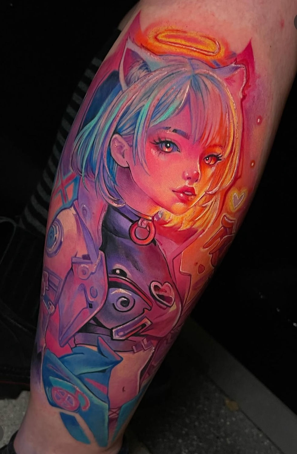 Anime Girl Color Tattoo by Geri at Tattoolicious Waikiki
