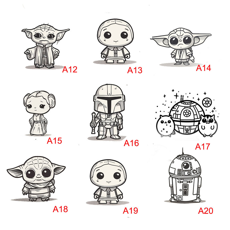 yoda cute renditions sheet