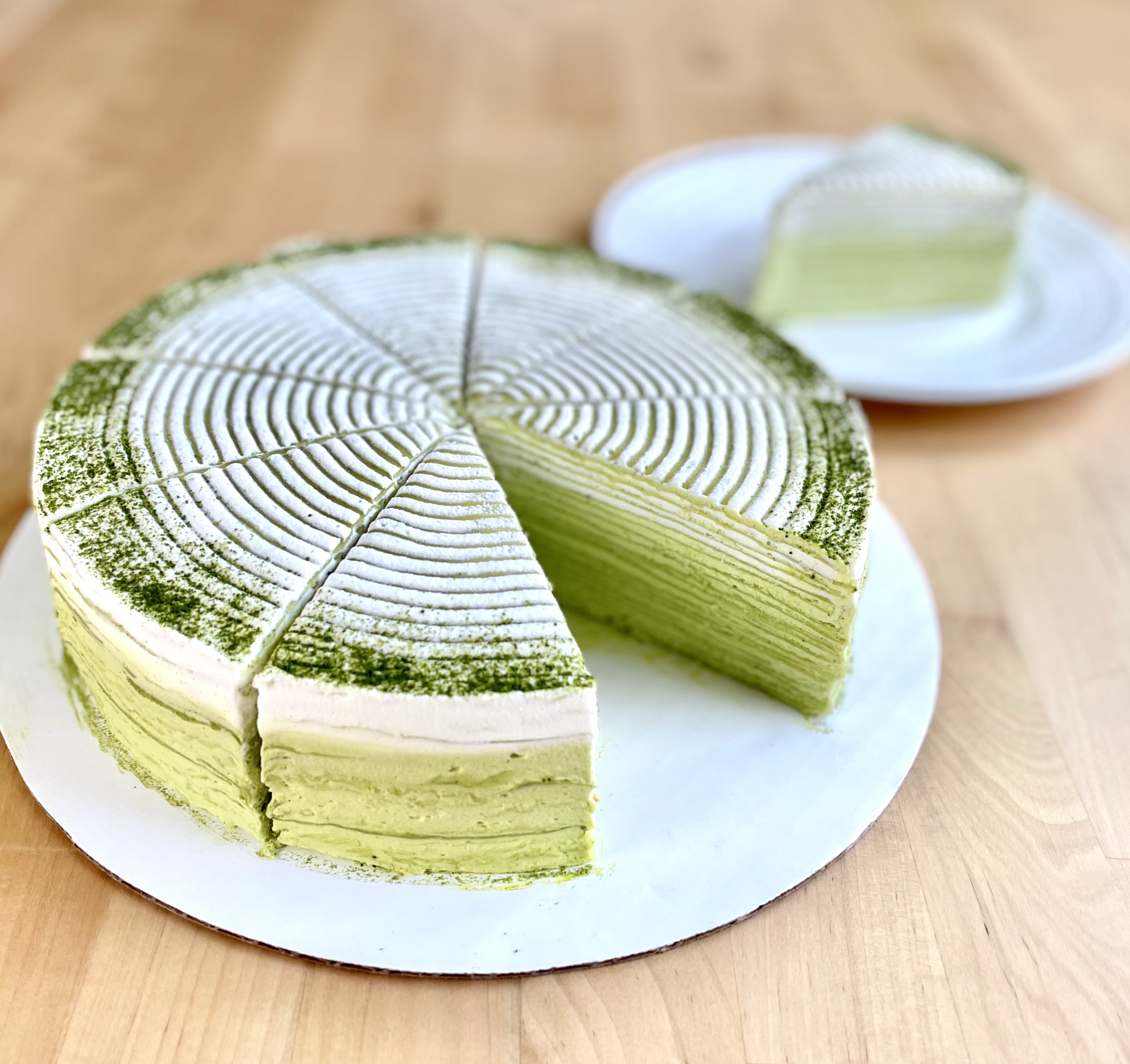 Matcha Latte Mille Crepe Cake