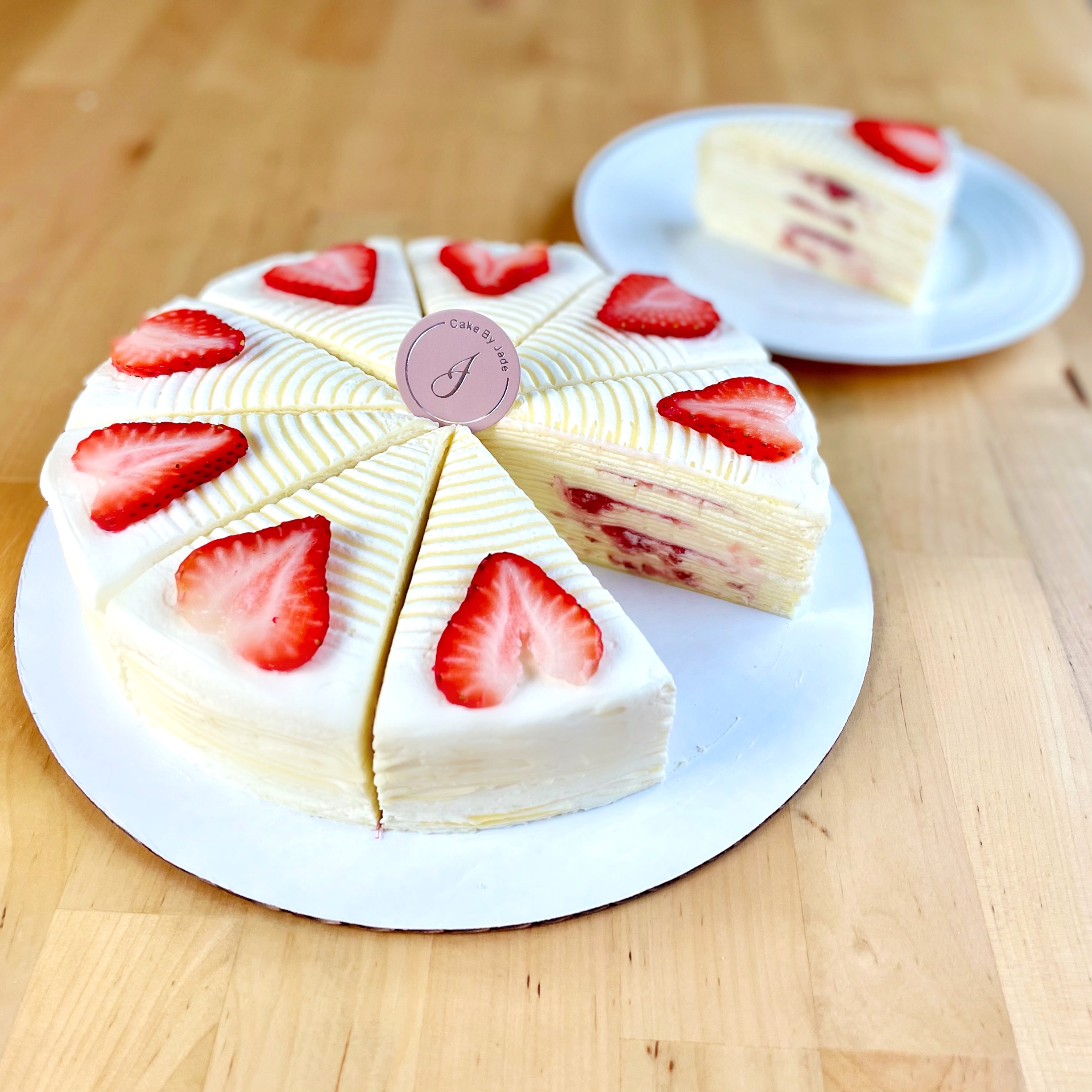 Strawberry Mille Crepe Cake