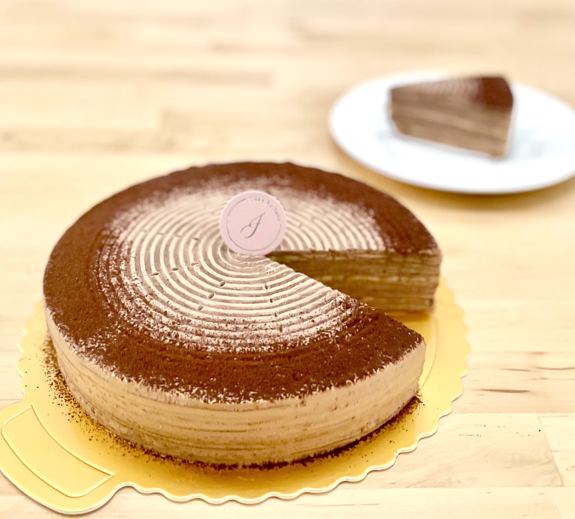 Chocolate Mille Crepe Cake