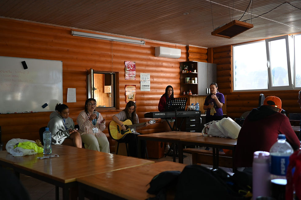 Marllee, Angelina, Sarah, Natalia & Susanna leading us in Worship