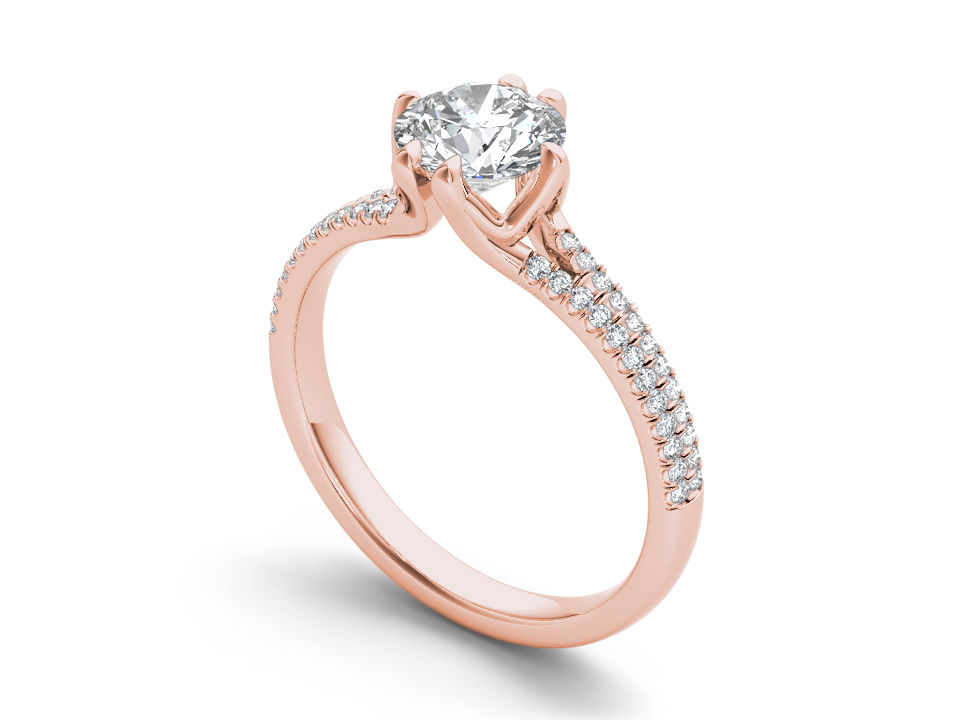 Thumbnail: Euryale Round Cut Diamond Solitaire Ring