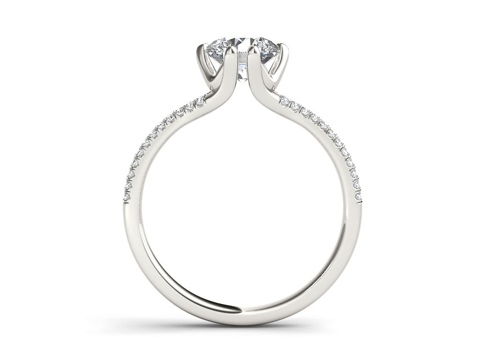 Thumbnail: Euryale Round Cut Diamond Solitaire Ring