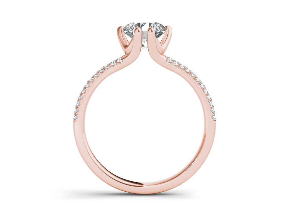 Thumbnail: Euryale Round Cut Diamond Solitaire Ring