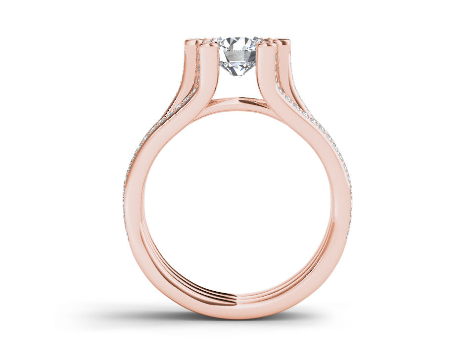 Thumbnail: Selene Round Cut Diamond Engagement Ring
