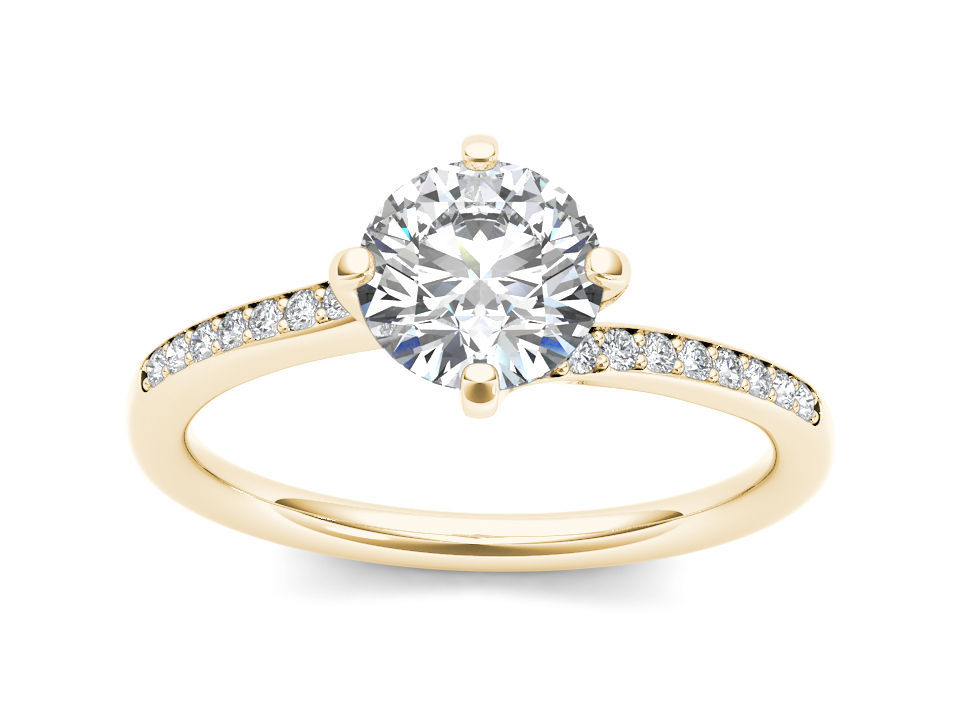 Thumbnail: Euterpe Round Cut Diamond Solitaire Ring