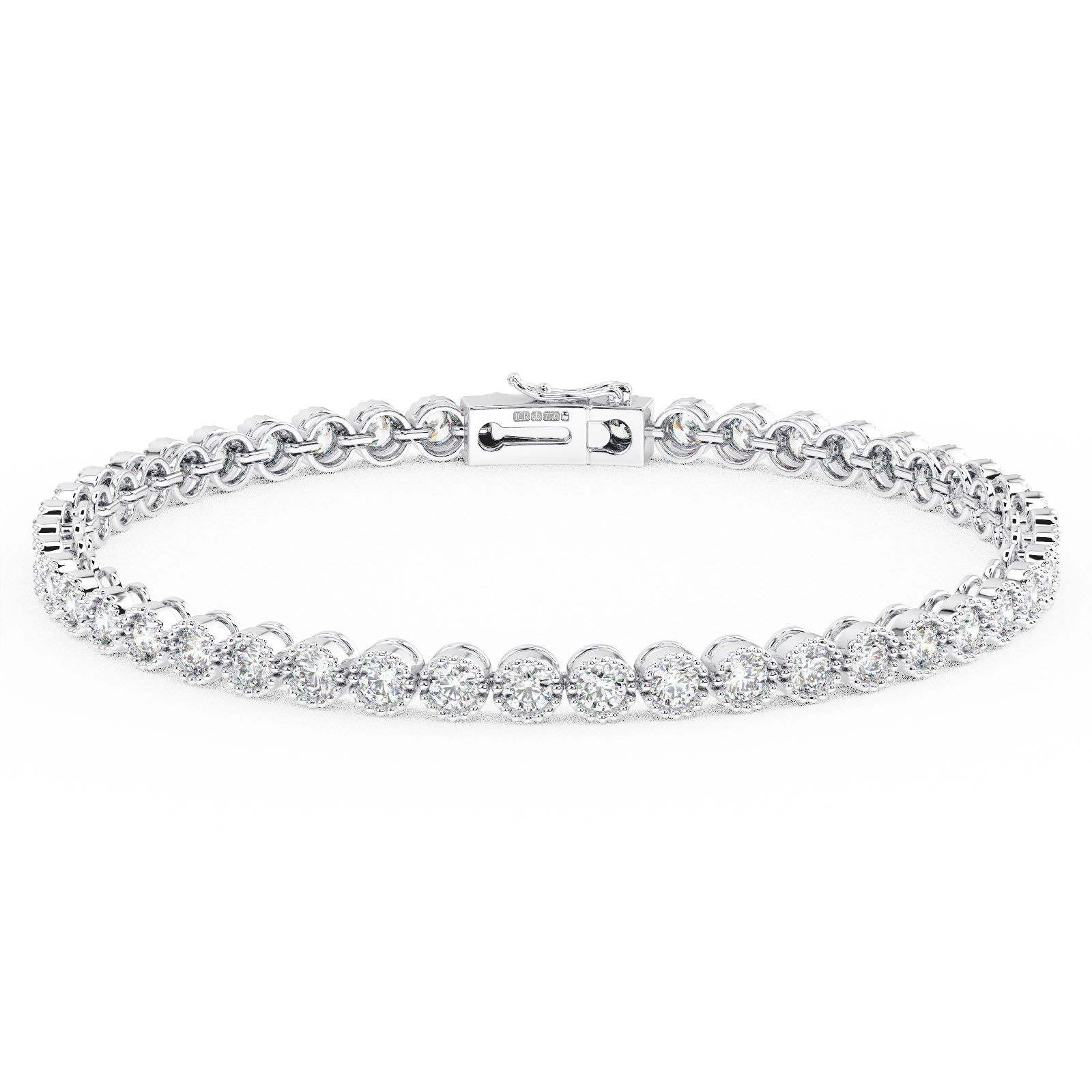 2.7mm Blair Round Cut Diamond Tennis Bracelet