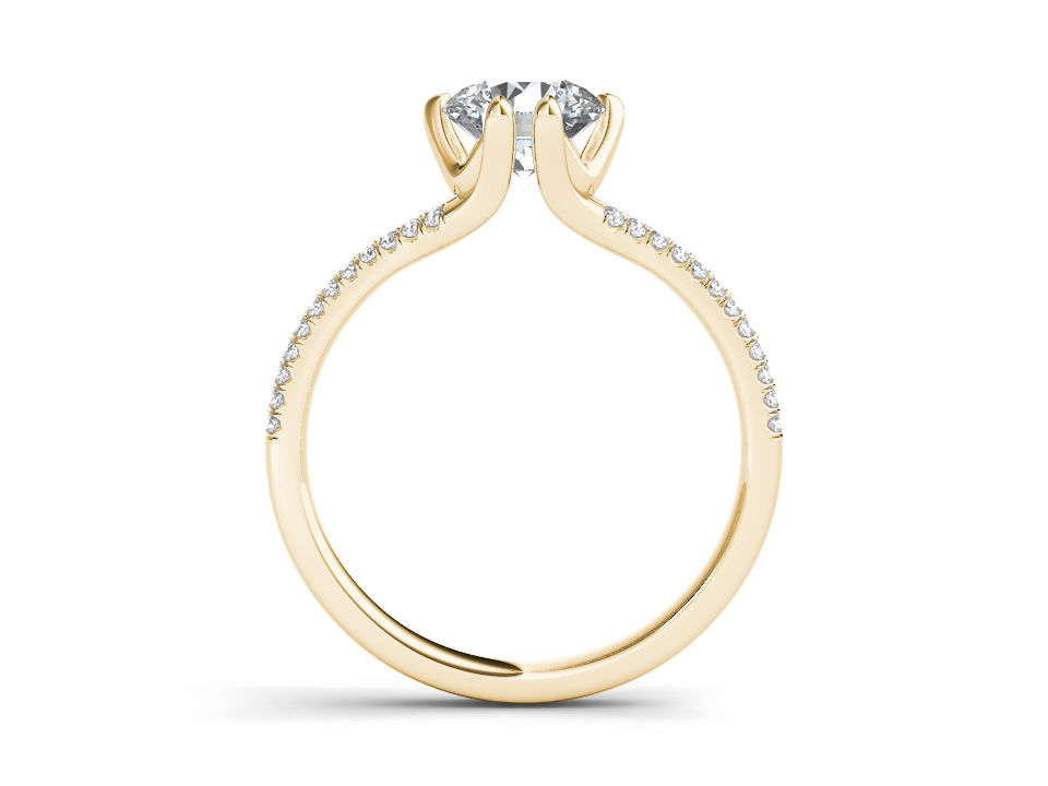 Thumbnail: Euryale Round Cut Diamond Solitaire Ring