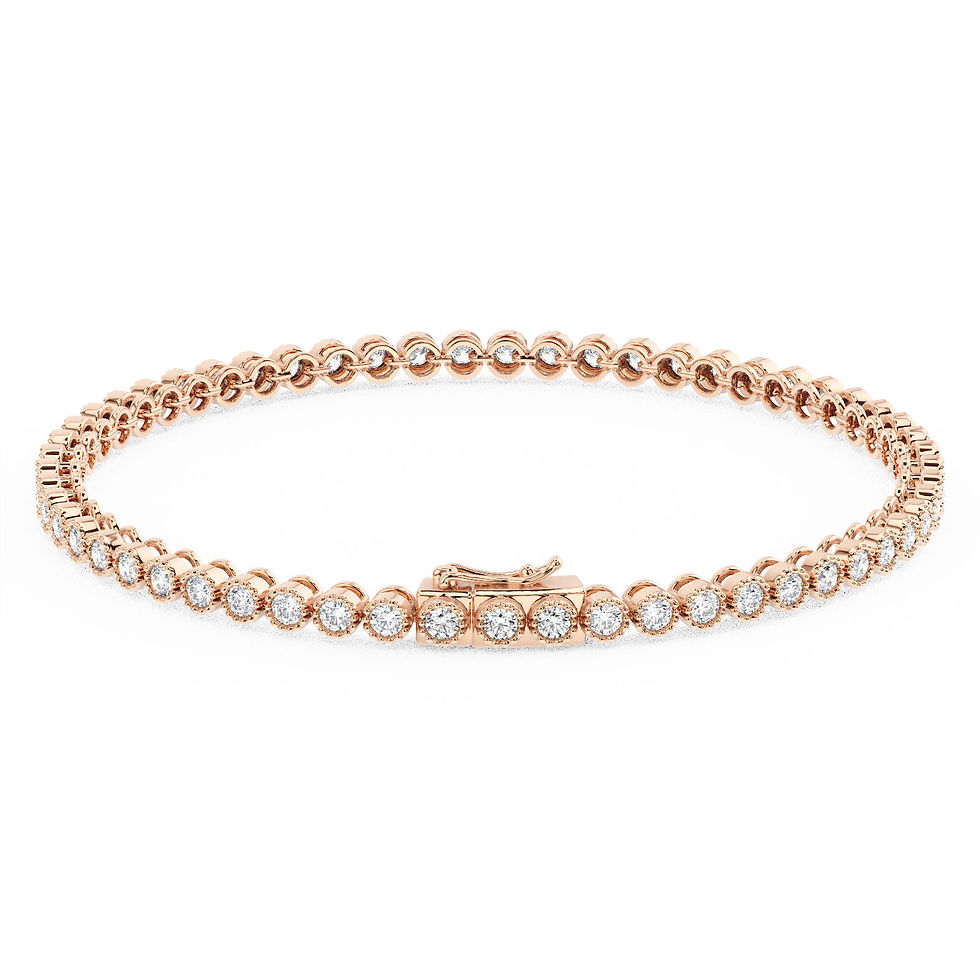 Thumbnail: 2mm Blair Round Cut Diamond Tennis Bracelet