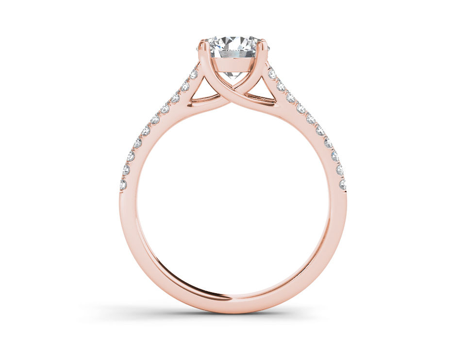 Thumbnail: Eurydice Round Cut Diamond Solitaire Ring