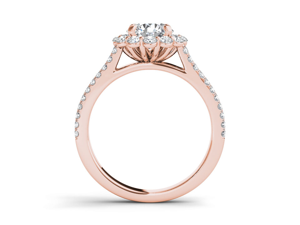 Thumbnail: Flora Round Cut Diamond Engagement Ring