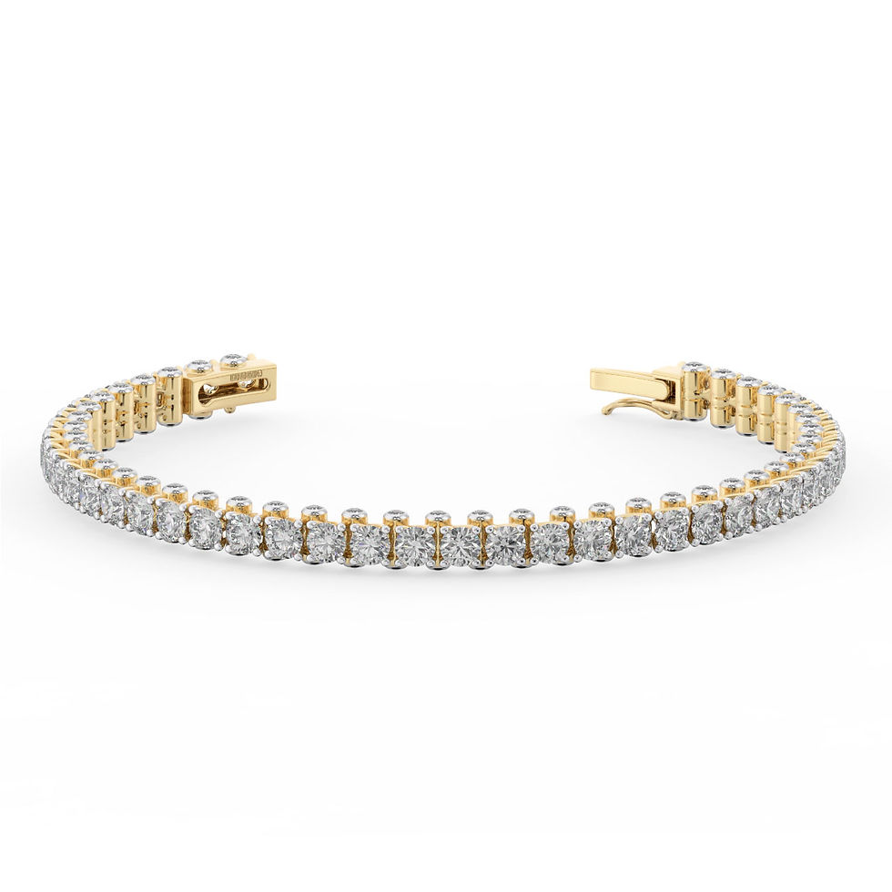 Thumbnail: 3.6mm Braza Round Cut Diamond Tennis Bracelet