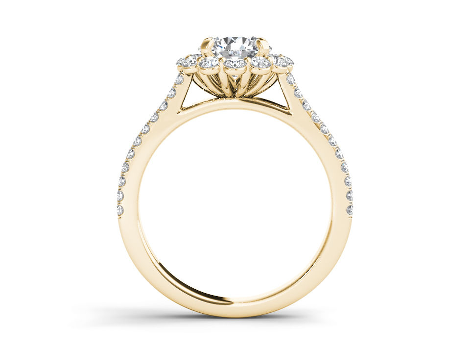 Thumbnail: Flora Round Cut Diamond Engagement Ring
