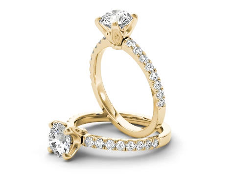 Thumbnail: Ananke Round Cut Diamond Engagement Ring