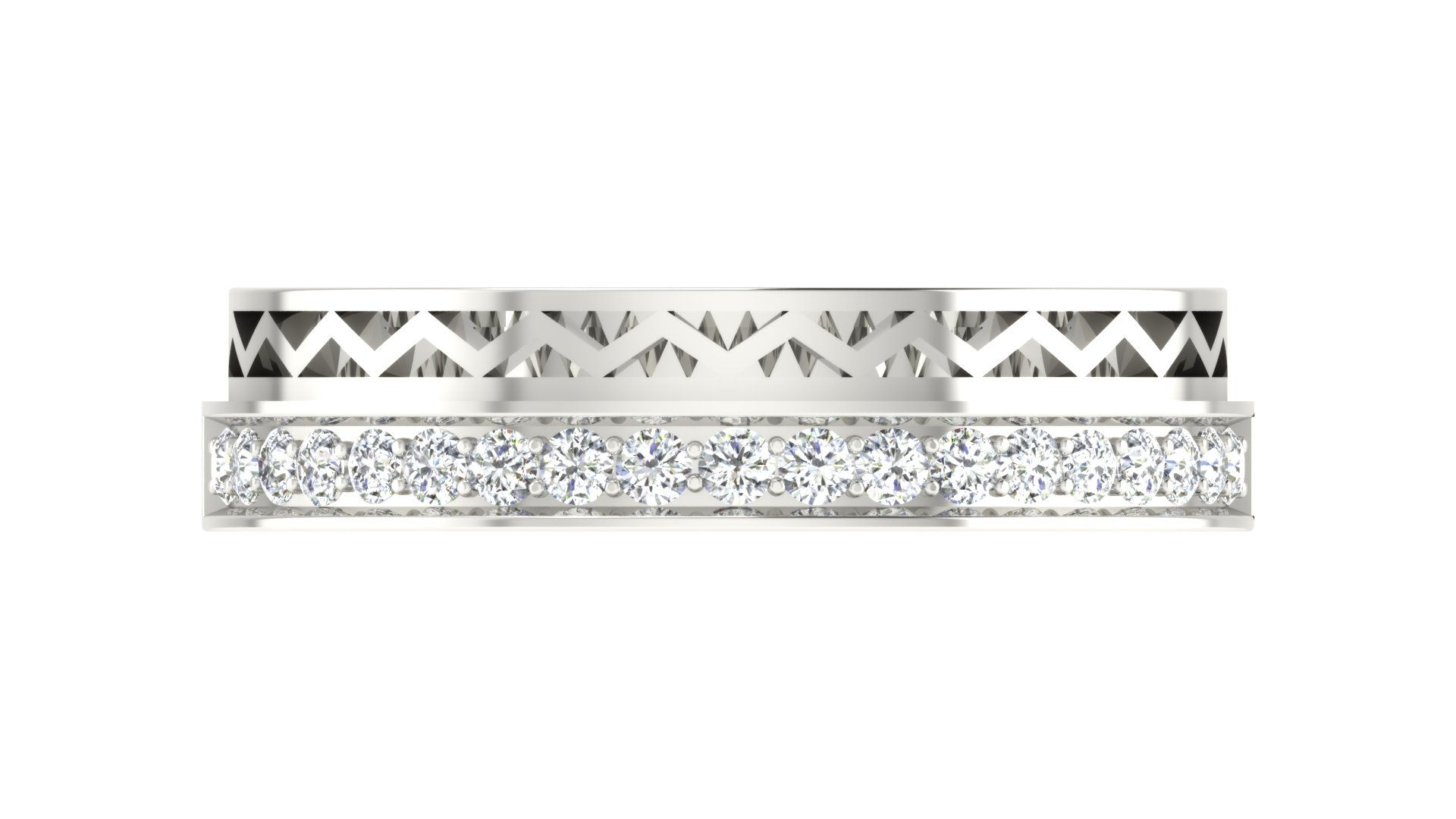 Ora Lattice Diamond Wedding Ring