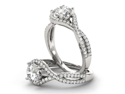 Thumbnail: Pandora Round Cut Diamond Engagement Ring