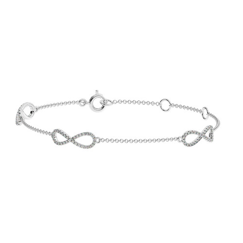 Diamond Studded Infinity Chain Bracelet | Xana Diamonds