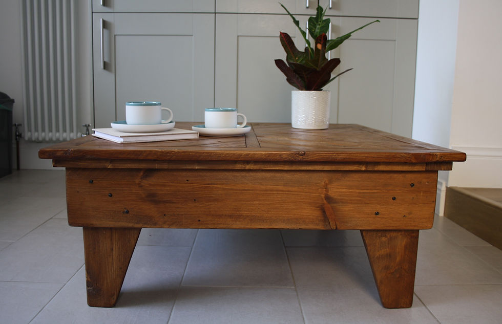 Thumbnail: Handmade square coffee table

