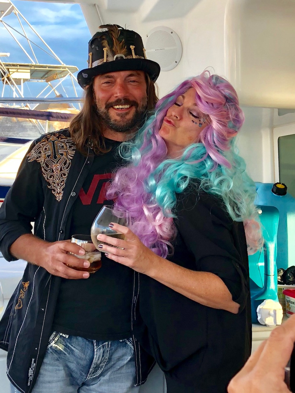 two people, sailing music and lyrics, party, dress-up, gypsy days