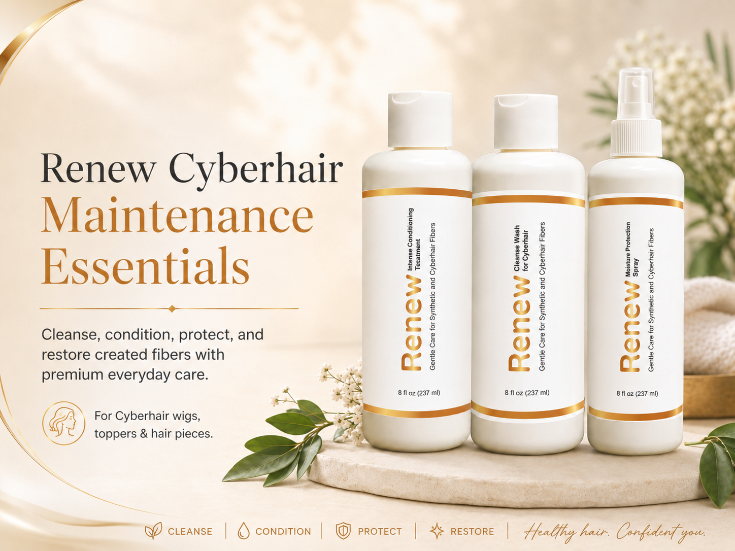 Renew Cyberhair Maintenance Essentials Bundle (3-Piece Set)