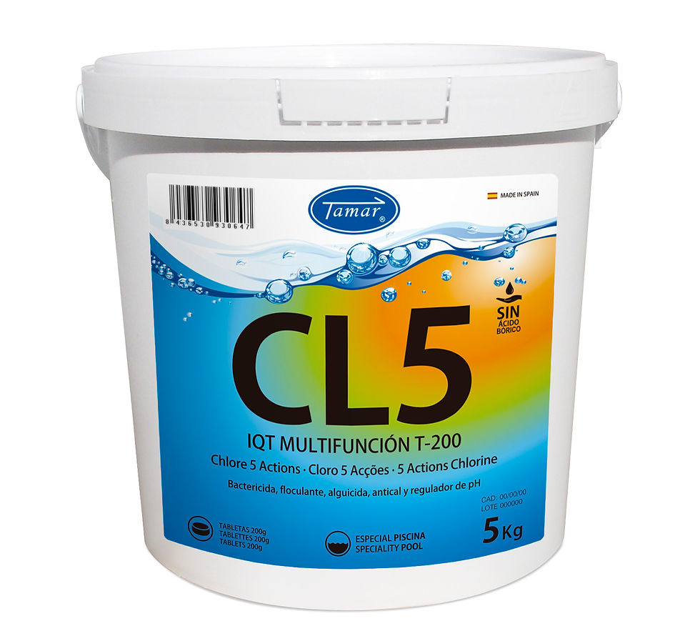 Miniatura: Cloro 5 acciones, tabletas 200 grs.