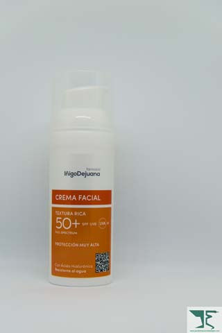 Crema facial FPS 50+ tex rica