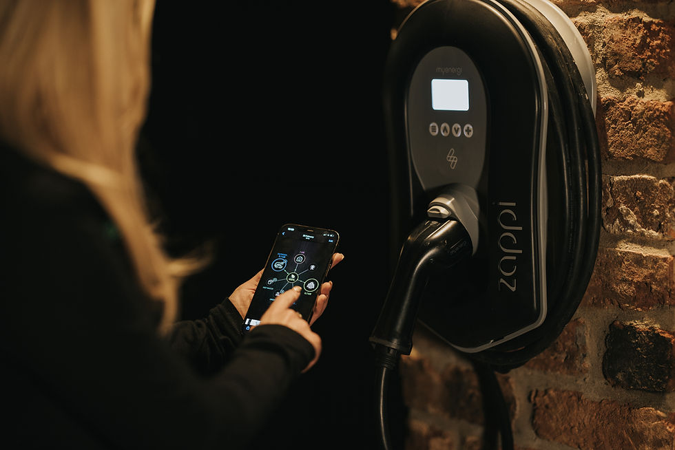 Woman using Zappi app outside