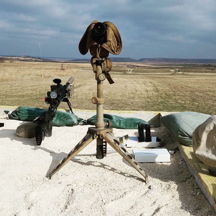 A range day at a range in Texas with a XM2010 (Remington 300WM Bolt action), suppressed with a STORM range finder. This was a 1800m range and we used every meter of it.
