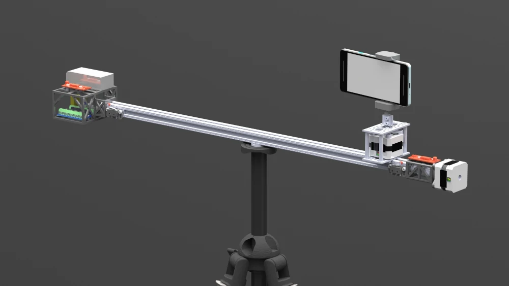 CAD model of camera phone slider design