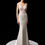 Thumbnail: Patty Enzoani Beaded Bodice Georgette Ivory Fitted Wedding Dress FRONT