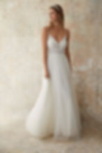Ruby Eliza Jane Howell Soft Tulle Skirt A-line Wedding Dress Hand-Beaded Bodice FRONT