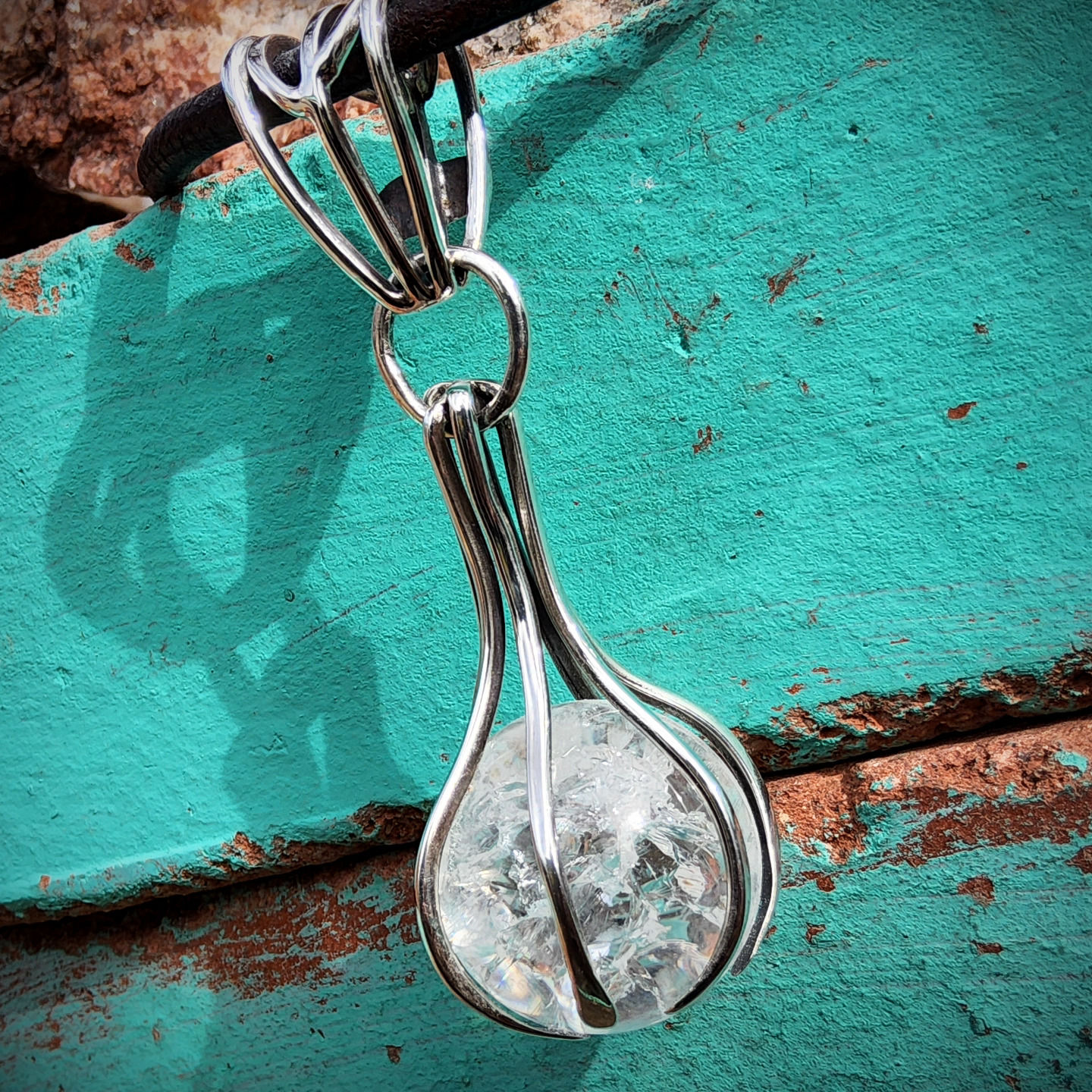 belle of the ball (sterling silver & crackle quartz)