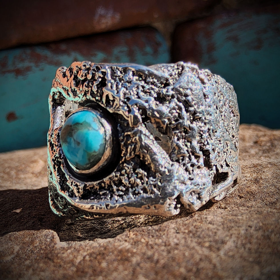 Thumbnail: eye on the prize (sterling silver & Villa Grove (Colorado) turquoise)
