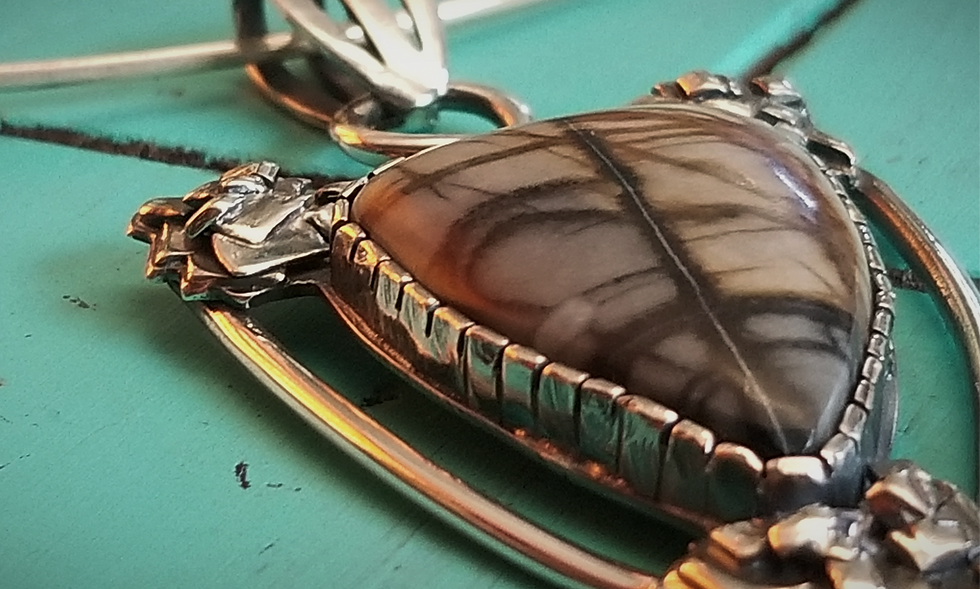 Thumbnail: playing with picasso (sterling silver & Picasso jasper)