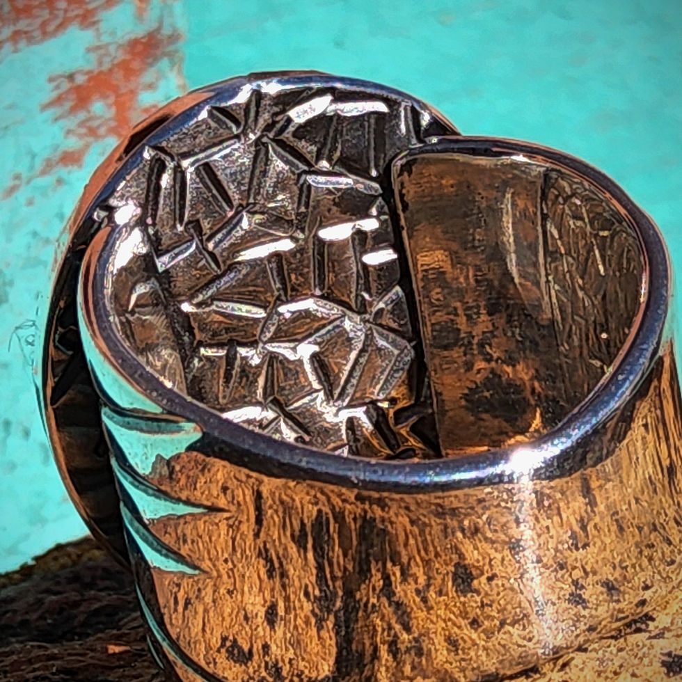 Thumbnail: true grit (sterling silver & Old Stock Kingman (Arizona) turquoise)