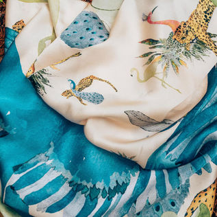 Textile Art with the artist Maria Reis Rocha's work for Silk Scarf Baucau
