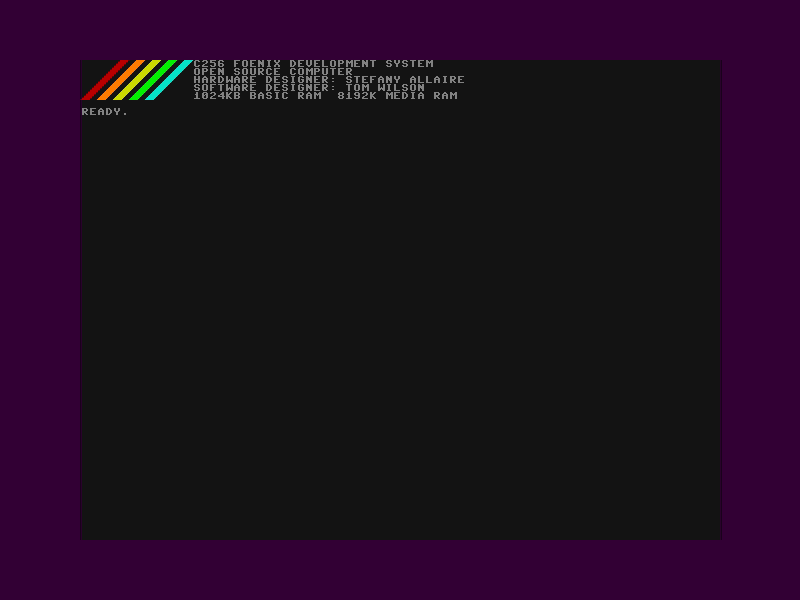 Update on the Foenix's SplashScreen...