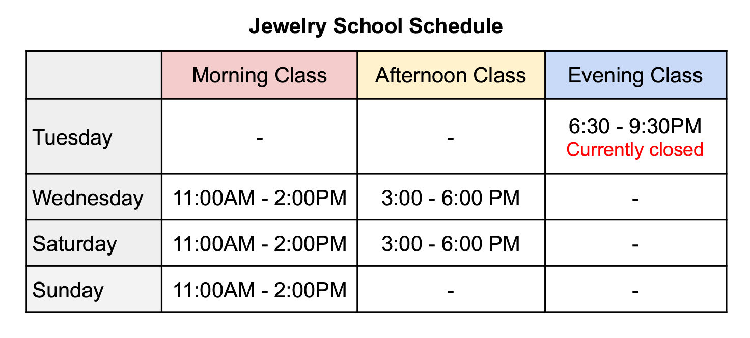 Jewelry School Schedule.gif