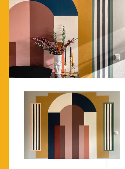 Mural arch in two views