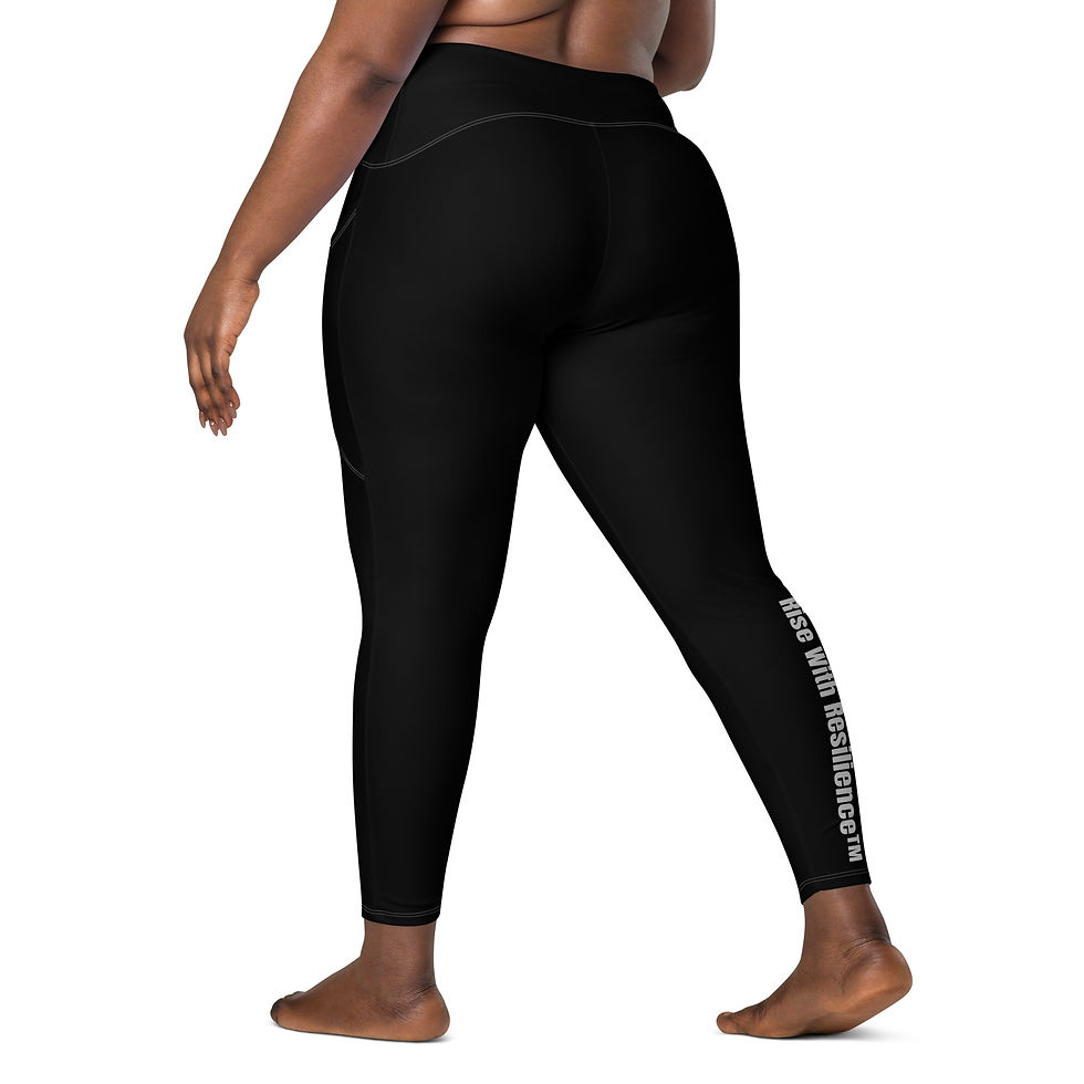 Thumbnail: Black crossover leggings with pockets