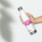 Stainless Steel Water Bottle FITNESS IS FUN White