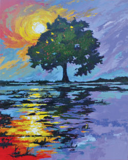 Customised canvas painting