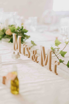 lettre monsieur et madame en décoration de mariage