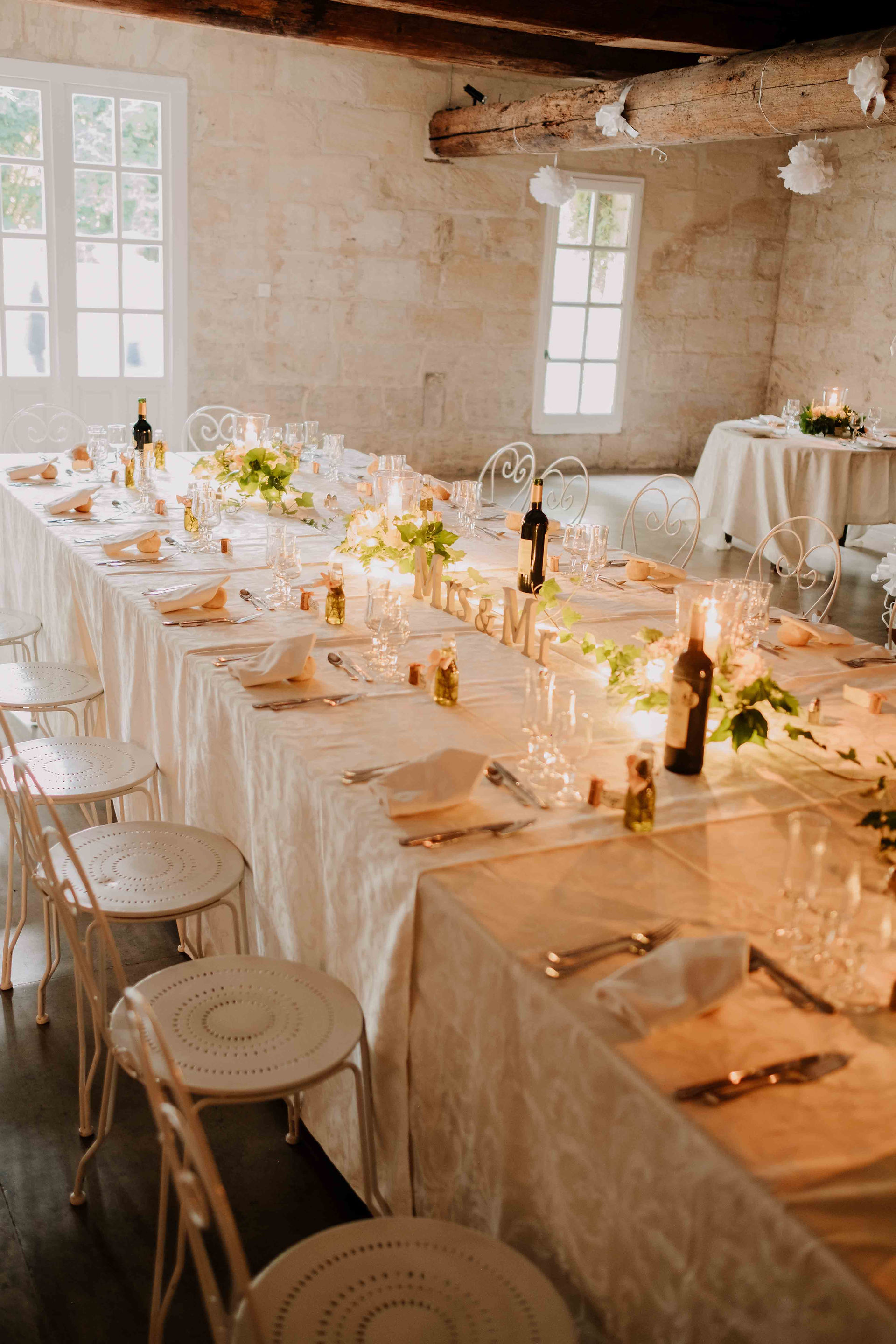 table de mariage décorée en provence