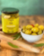 Olives gordal vertes Loretta 1888 en bocal de 430 g, olives géantes et croquantes d’Andalousie