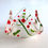 Thumbnail: Handmade holly inspired fused glass candle holder