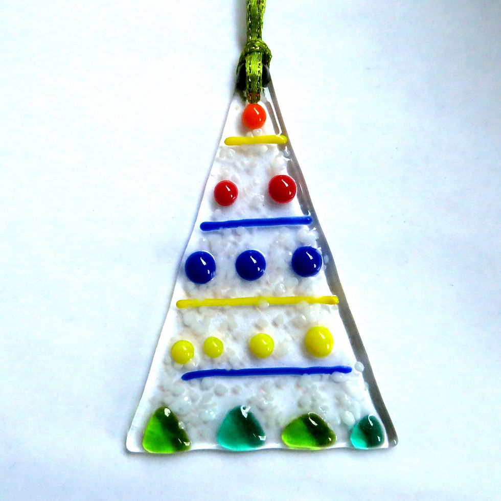 Thumbnail: Fused glass Christmas tree decoration kit